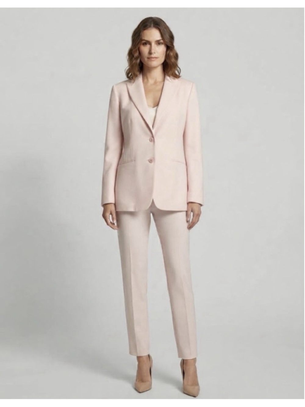 Talbots 4 Light Pink Suit Jacket Blazer Classic Pure Cashmere 3 Button
